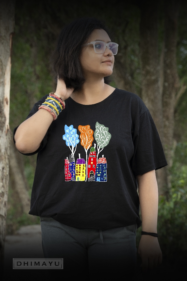 Houses At Night Tee Shirt