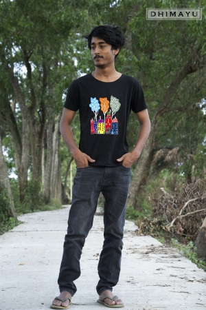 Houses At Night Tee Shirt