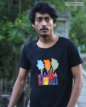 Houses At Night Tee Shirt