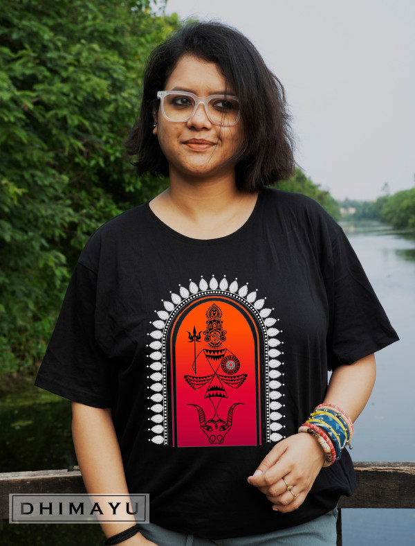 Durga DTF Printed Half Sleeve Graphic Tshirt