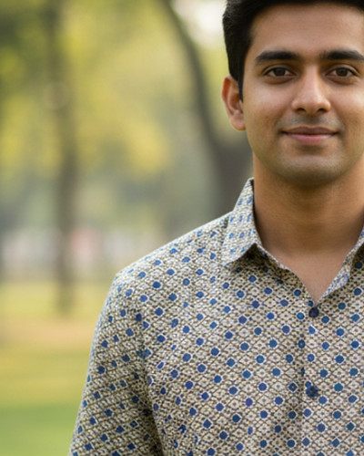 Blue Diamond Pure Cotton Half Sleeve Shirt