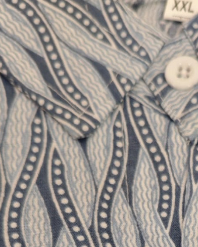 Sea Waves Pure Cotton Half Sleeve Shirt