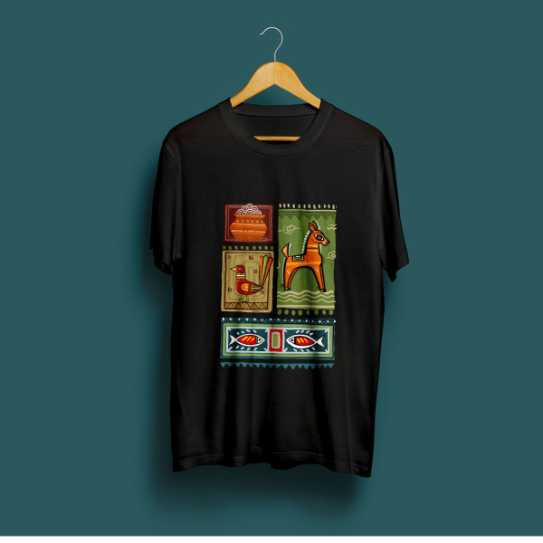 Banglar Shilpo- Classic Bangla artistry Graphic T-shirt