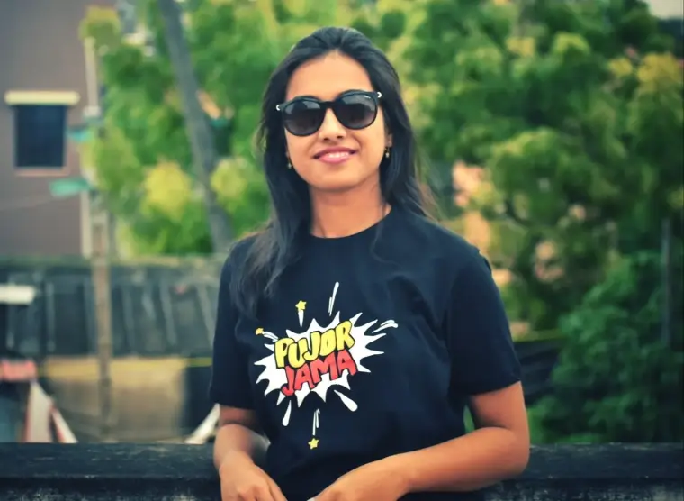 A weRbangali customer wearing a Bengali graphic tee — Fanbook photo 21